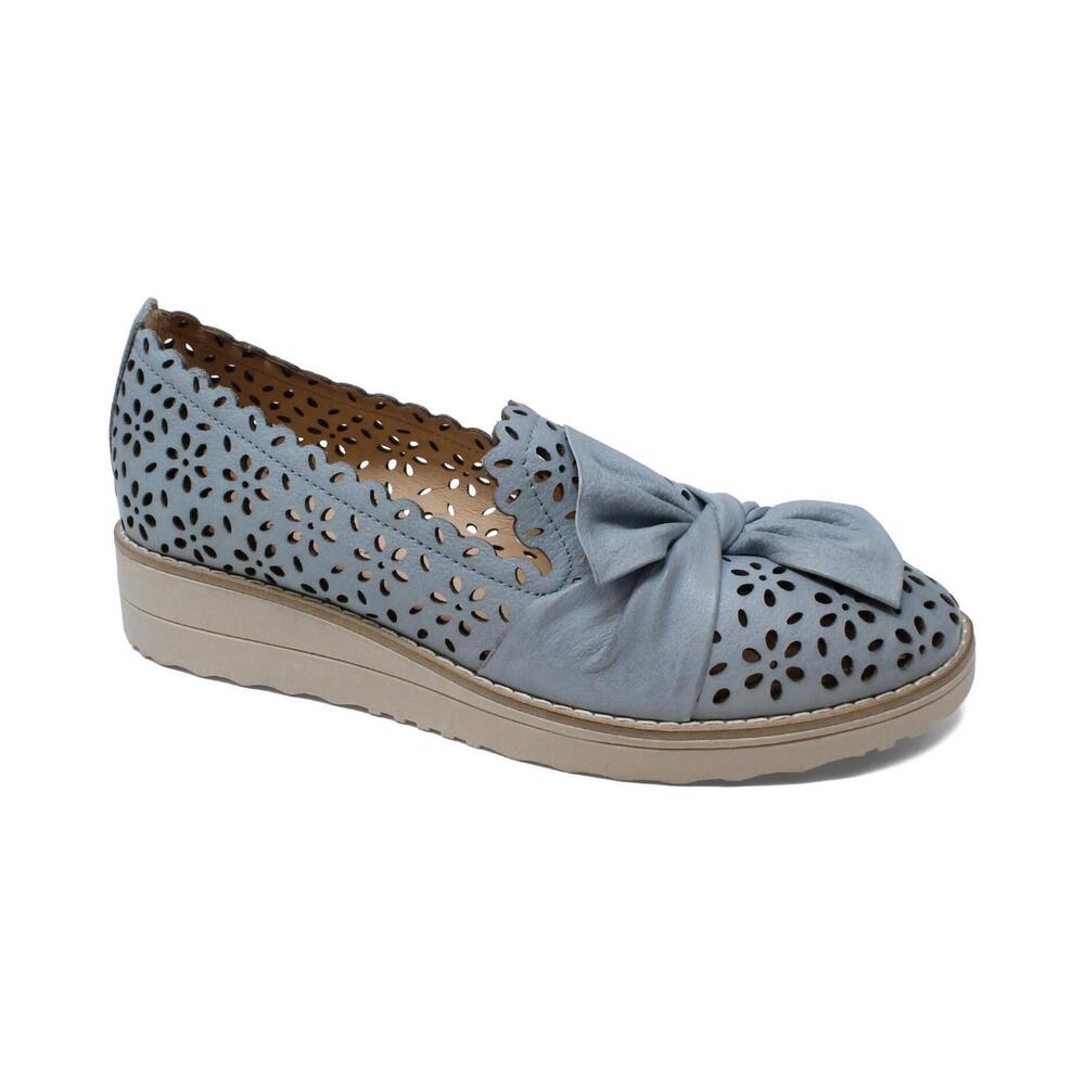 NEW DJANGO & JULIETTE women's omilla slip-on in denim-vanilla sole leather